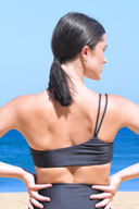 SUZU Bikini Top HAZEL One Shoulder Bikini Top - Ebony