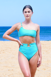 HAZEL One-Shoulder Top - Puro (Aqua Blue)