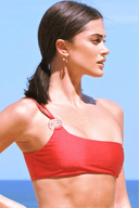 SUZU Bikini Top HAZEL One Shoulder Bikini Top - Cosmo
