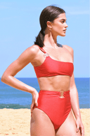 SUZU Bikini Top HAZEL One Shoulder Bikini Top - Cosmo