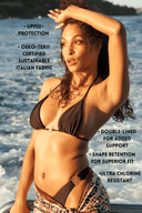 SUZU Bikini Top VESA Triangle Bikini Top - Ebony