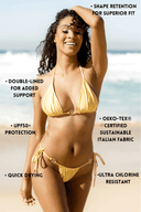 SUZU Bikini Top VESA Triangle Bikini Top - Plumage